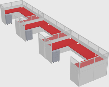 U-shaped cubicle