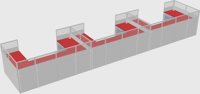 U-shaped cubicle