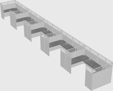 U-shaped cubicle