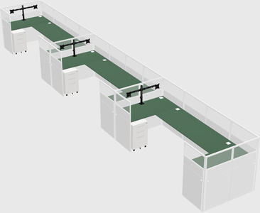 U-shaped cubicle