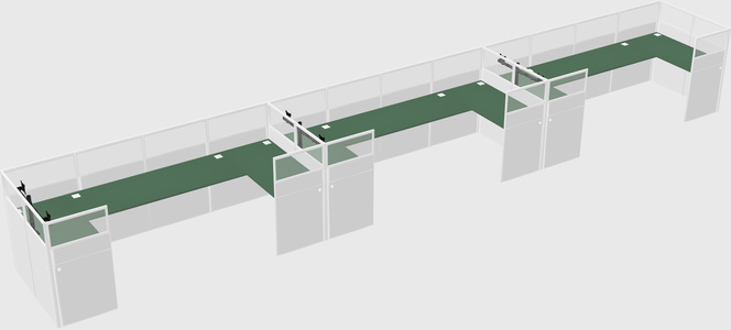 U-shaped cubicle