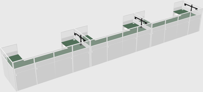 U-shaped cubicle
