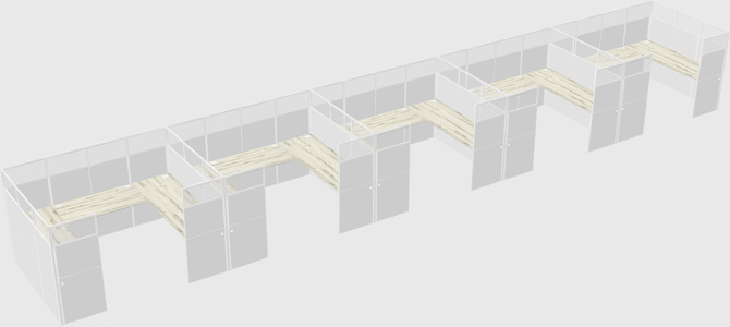 U-shaped cubicle
