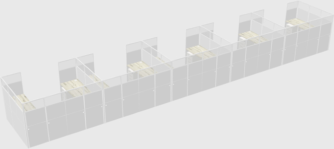 U-shaped cubicle