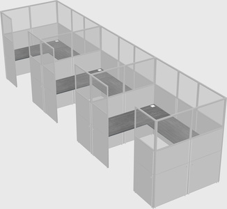 U-shaped cubicle