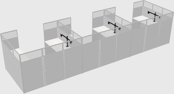 U-shaped cubicle