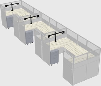 U-shaped cubicle