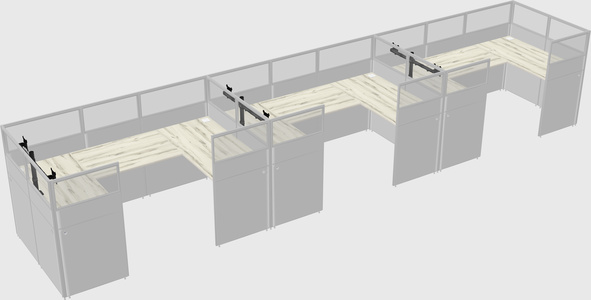 U-shaped cubicle