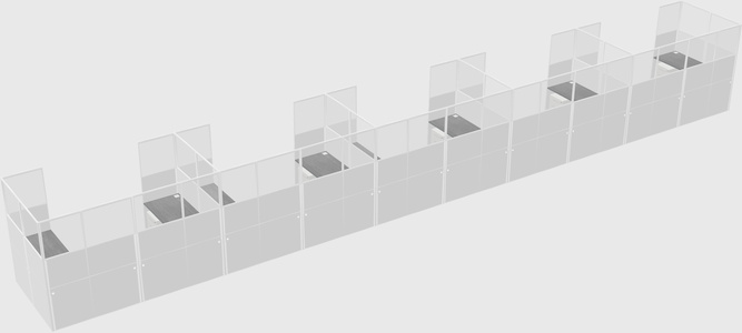 U-shaped cubicle