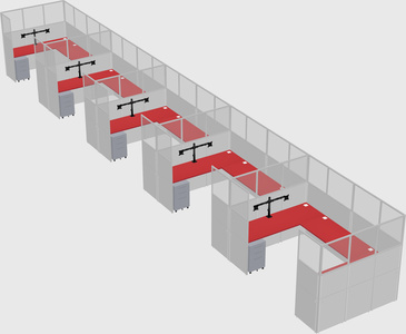 U-shaped cubicle