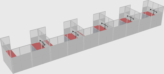 U-shaped cubicle