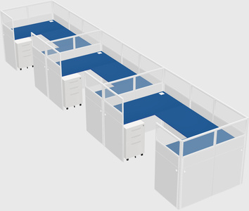 U-shaped cubicle