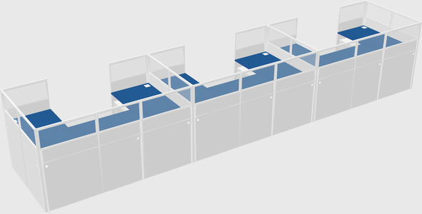 U-shaped cubicle