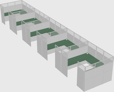 U-shaped cubicle