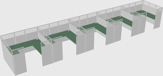 U-shaped cubicle