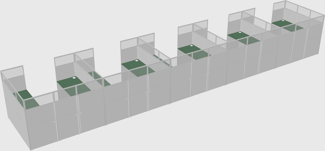 U-shaped cubicle