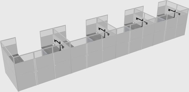 U-shaped cubicle