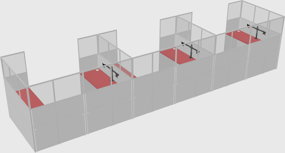 U-shaped cubicle
