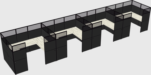 U-shaped cubicle