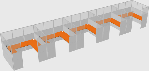 U-shaped cubicle
