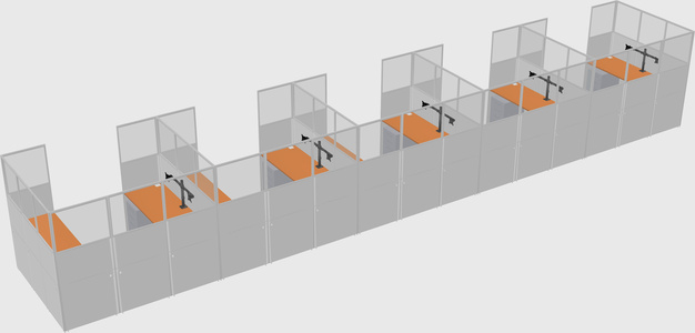 U-shaped cubicle