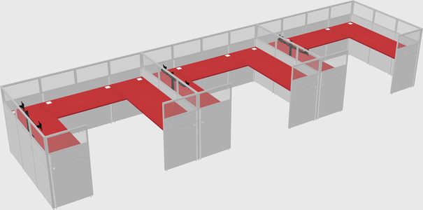 U-shaped cubicle