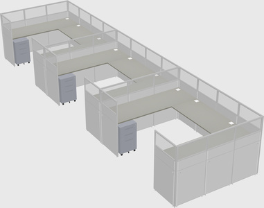 U-shaped cubicle