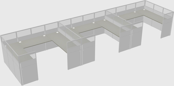 U-shaped cubicle