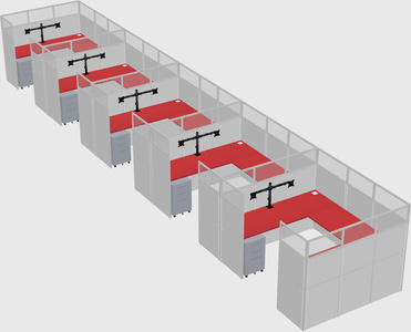 U-shaped cubicle