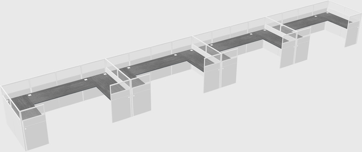U-shaped cubicle