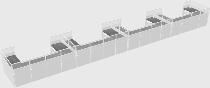 U-shaped cubicle