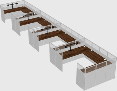 U-shaped cubicle