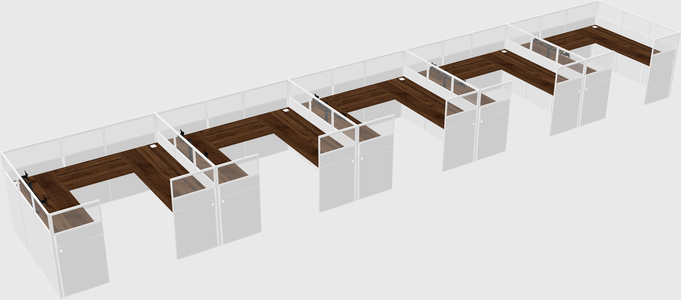 U-shaped cubicle
