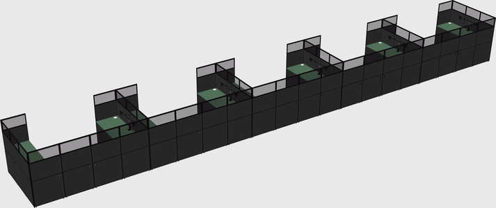 U-shaped cubicle
