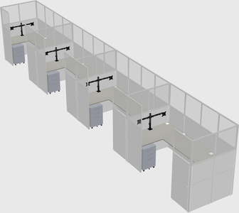 U-shaped cubicle