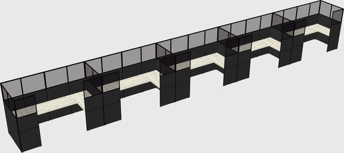 U-shaped cubicle