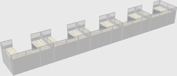 Cabine en u