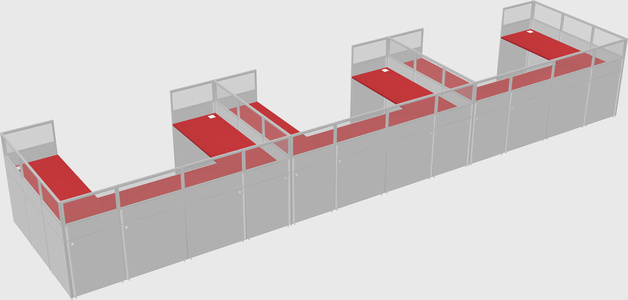 U-shaped cubicle