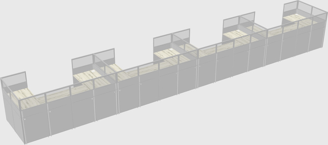 Cabine en u