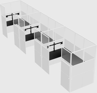 U-shaped cubicle