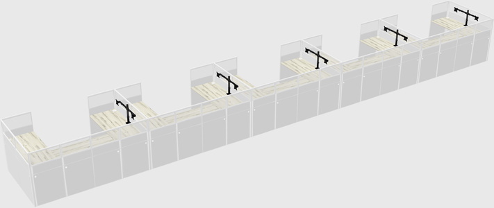 U-shaped cubicle