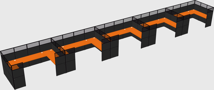 U-shaped cubicle
