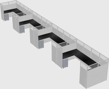 U-shaped cubicle