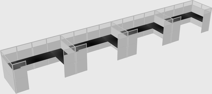 U-shaped cubicle