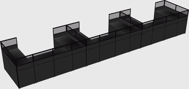 U-shaped cubicle