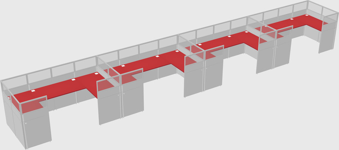 U-shaped cubicle