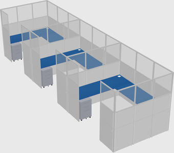 U-shaped cubicle