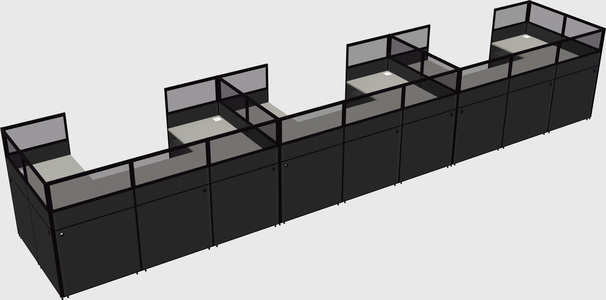 U-shaped cubicle