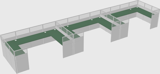 U-shaped cubicle