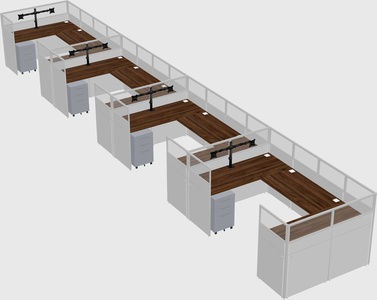 U-shaped cubicle